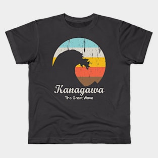 Kanagawa Retro Great Wave Kids T-Shirt